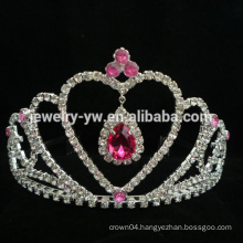 wholesale fancy hair accessories for women red crystal tiara